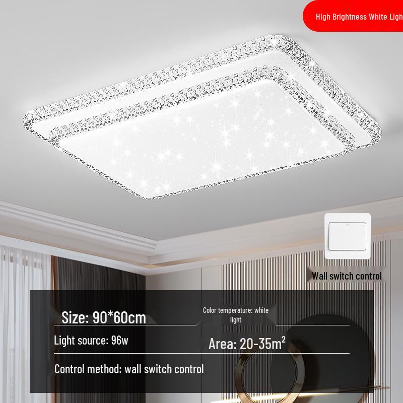 Luxury Crystal LED Ceiling Light for Bedroom, Study, Living, and Dining Rooms