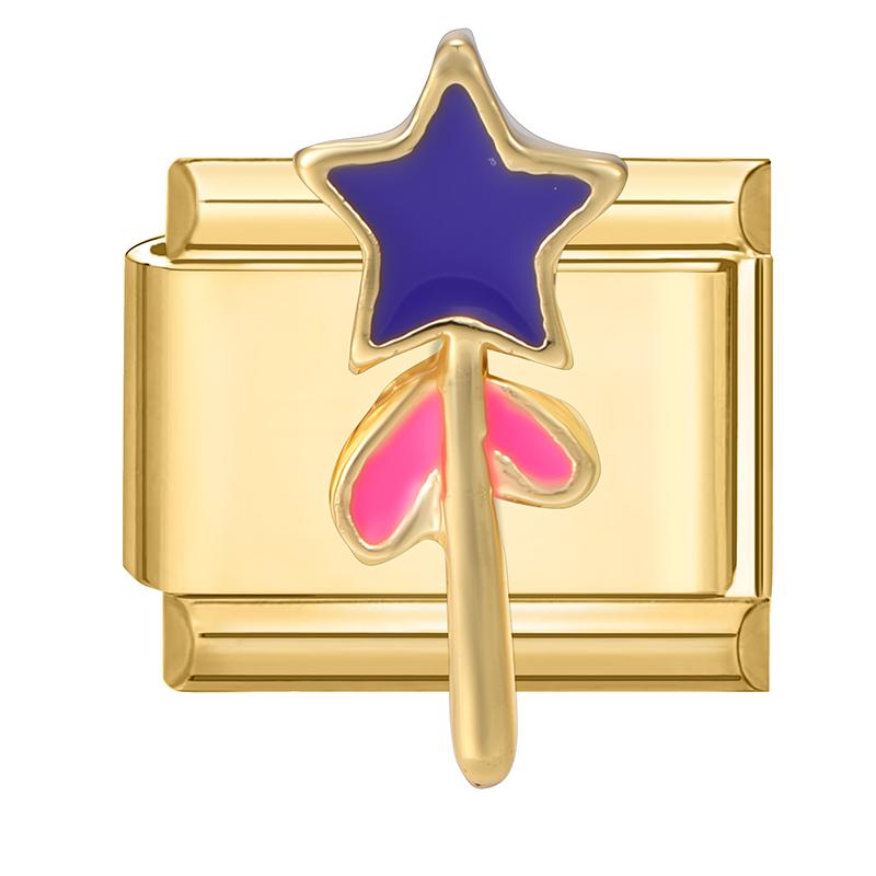NEW Brilliant Zircon Love Heart Bow Starfish Flower Sun Italian Charm Links Fit 9mm Stainless Steel Bracelet Jewelry DIY Making