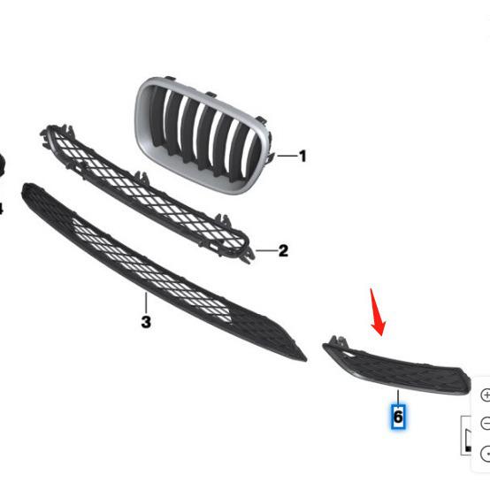 BMW X3 F25 Front Bumper Grille (No PDC Holes) - 51117210469/51117210470
