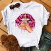 Red Lip Trend 2025 Women S and Men S T-shirts Top Cartoon Neutral Graphics 100% Pure Cotton Top Short Sleeves 2D Print