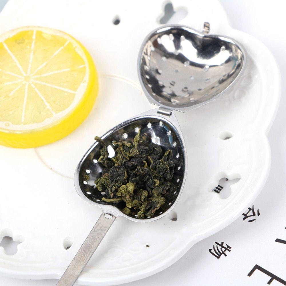 Heart-shaped Stainless Steel Loose Leaf Tea Herb Diffuser Strainer Spoon Filter Tea Infuser