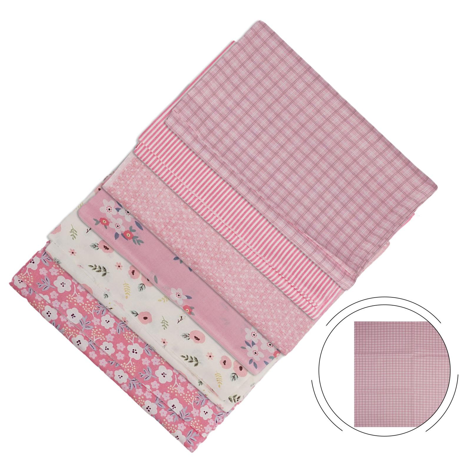 

М яка та Практична Бавовняна Тканина з Квітковим Принтом для DIY, 6 шматків 25x50см Попередньо Нарізана Тканина для Шиття, Підходить для Малих Проектів та Рукоділля 25x25cm