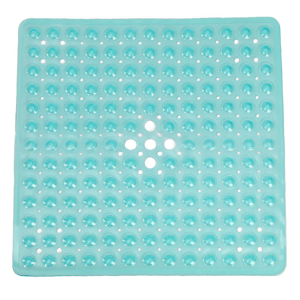 Square Bath Mat, Non-slip Bath Mat with Suction Cup, Bath Mat, Drain Hole, Machine Washable
