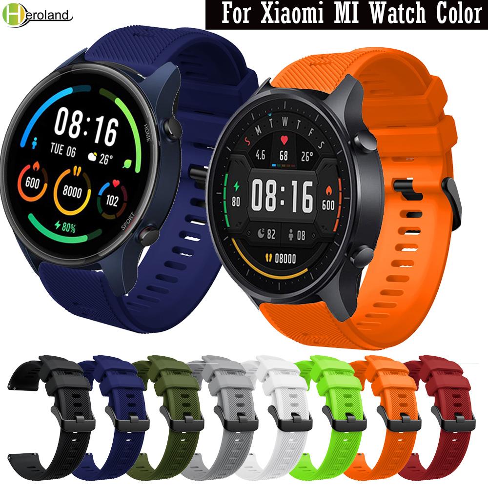 Náramek Řemínek na hodinky Pro Xiaomi MI Watch Color Chytré hodinky Měkký Silikon 22MM Řemínek na hodinky Pro huami Amazfit Stratos 2 2S pásek Řemínek