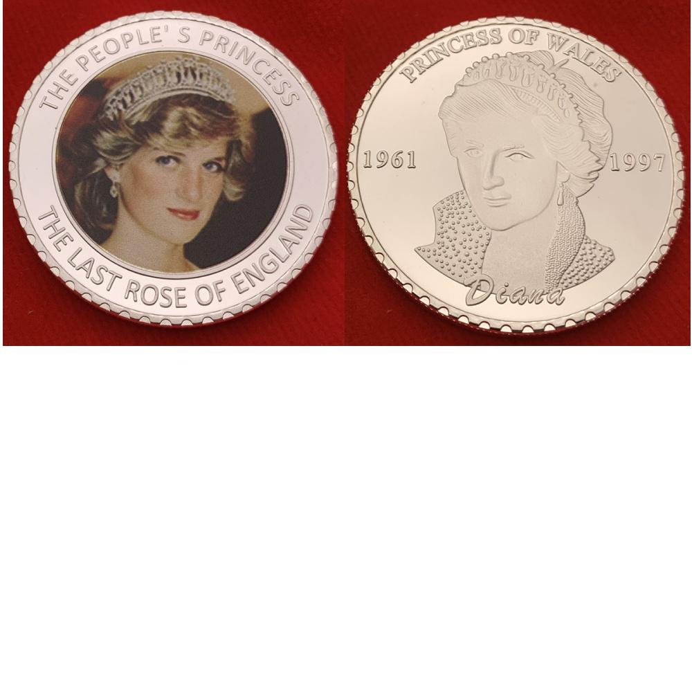 Médaille commémorative Diana Plaqué Or Rose, Pièce de collection, Insigne, Pièce d'or, Pièce plaquée argent, Pièce commémorative