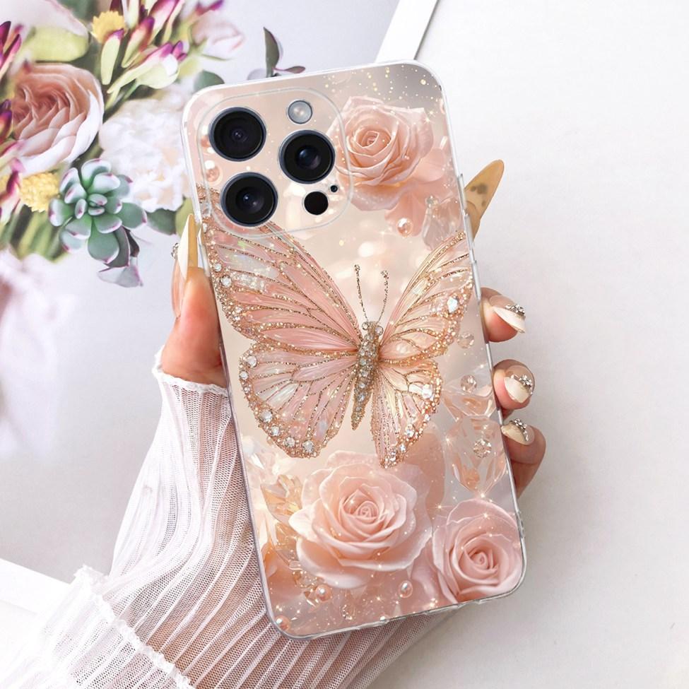 Casing For iPhone 15 Pro Max Cover Fashion Cartoon Cute Funny Painted Silicone Case A2849 A3105 A3106 A3108