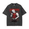 Anime Dorohedoro Nikaido Kaiman Maglietta Vintage Lavata Uomo Donna Abbigliamento Gotico Horror Maglietta in Cotone Maschile Oversize Streetwear