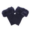 Women Accessories Cover Boot Socks Fur  Crochet Knit Leg Warmer Cuffs Toppers Trim