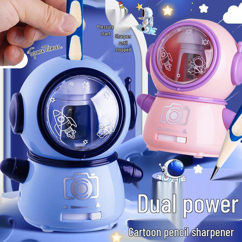 Electric Pencil Sharpener Gift Set for Primary School Children - Ideal Back to School Stationery for First and Second Graders