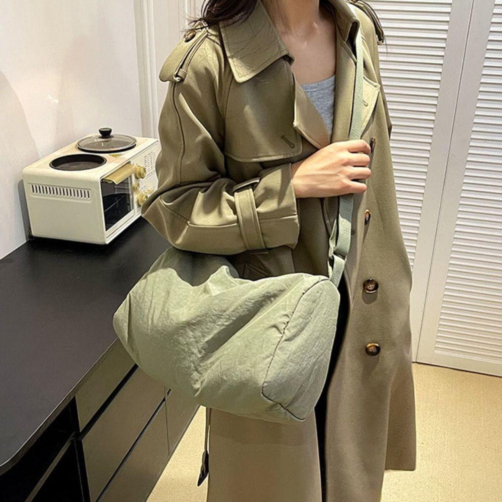 Korean Style Simple Crossbody Bag Solid Color Dumpling Bag Fashion Versatile Shoulder Bag Ladies