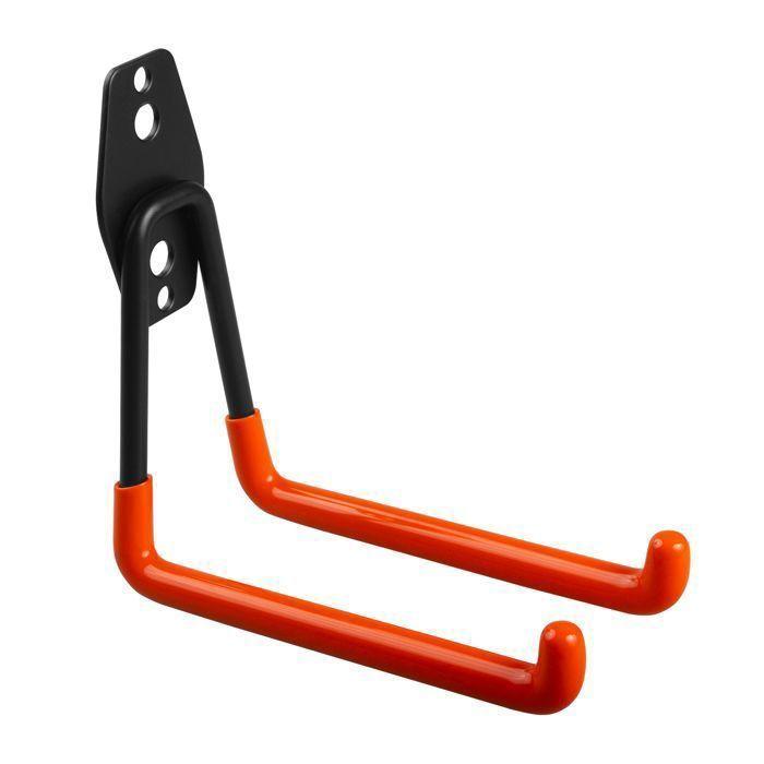 Support mural de garage - Maclean - MC-443 - Acier - Charge max 50kg - Noir et orange