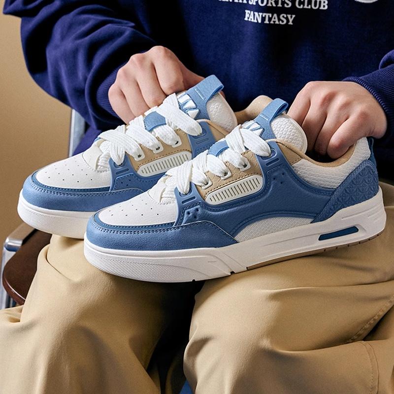 Anta AOJIE Abrasion Resistant Height Increasing Low top Skateboard Shoes Men's Blue White 112448040R-1