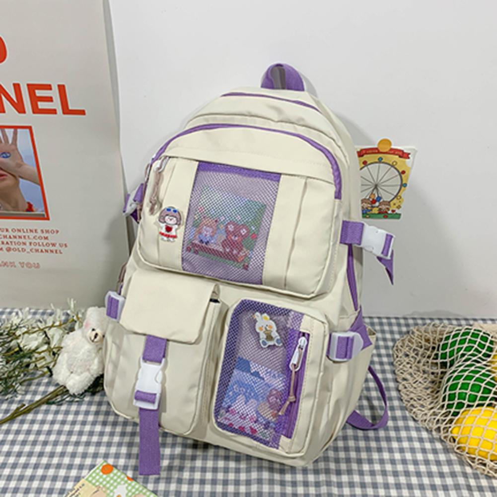 Schulrucksack Leichter Rucksack Tagesrucksack für Reisen Niedlicher Ästhetischer Rucksack Wasserdichte Computertasche mit Mehreren Taschen für Geschenk