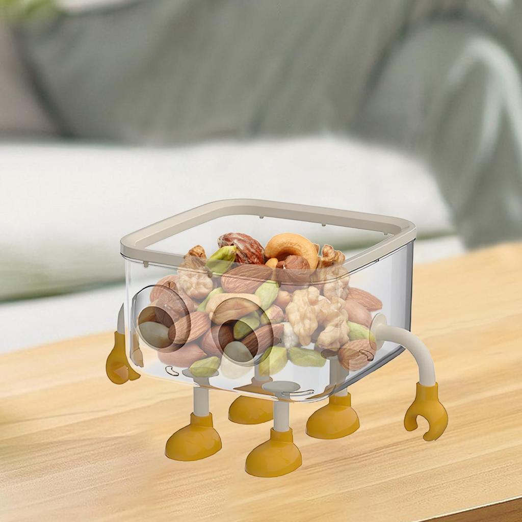 Desktop Trash Can with Lid Garbage Waste Bin Organizer Bedroom Office Desk Storage Box Transparent Durable Plastic Home Supplies