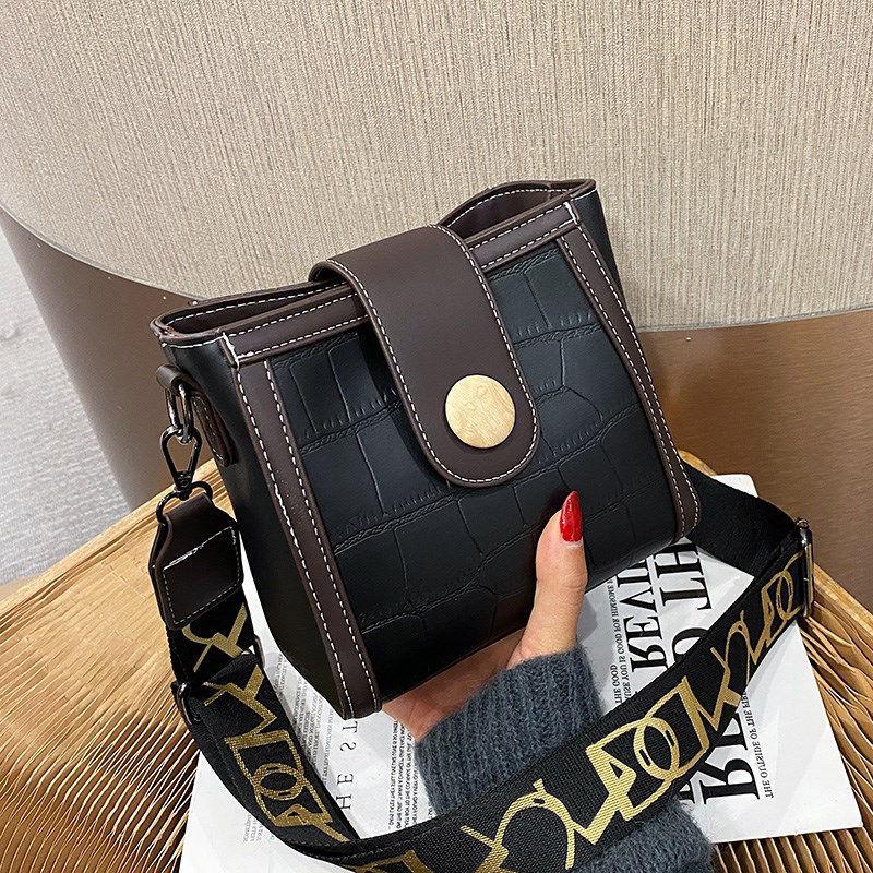 

High sense small bag women 2025 new Internet celebrity foreign style bucket bag women versatile ins fashion shoulder messenger bag чёрный
