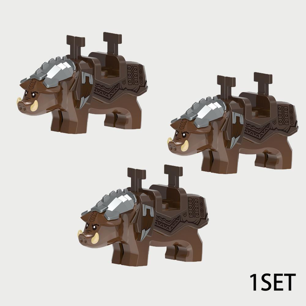 Medieval City MOC Stavební bloky Vojenské figurky vojáků Hradní věž Fontána Nástěnka k bazénu Cihly Dětská Halloweenská hračka
