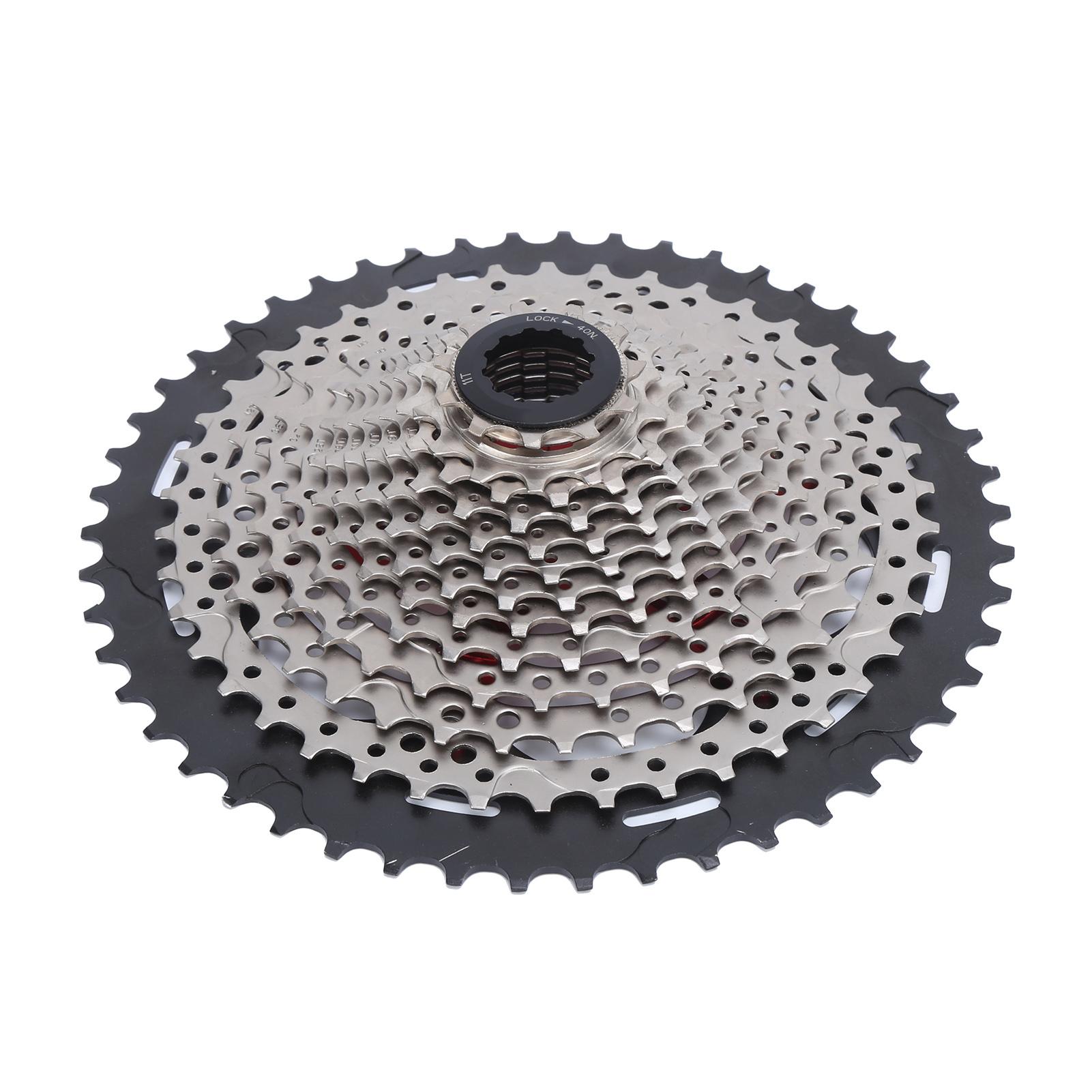 GUB Mountain Bike 13 Speed Freewheel 11‑50T Black and Silver Bicycle Cassette Flywheel