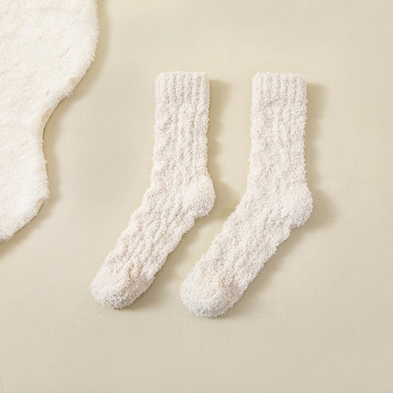 Female Autumn and Winter Models Add Velvet and Thick Warm Floor At Home Sleep In The Tube Socks