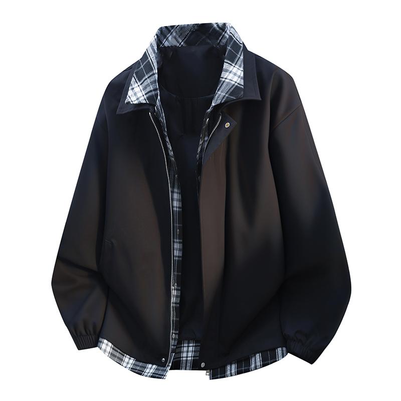 

Two Pieces of Oversized Jacket, Coat, Windbreaker, Casual and Fashionable Fake L чорний