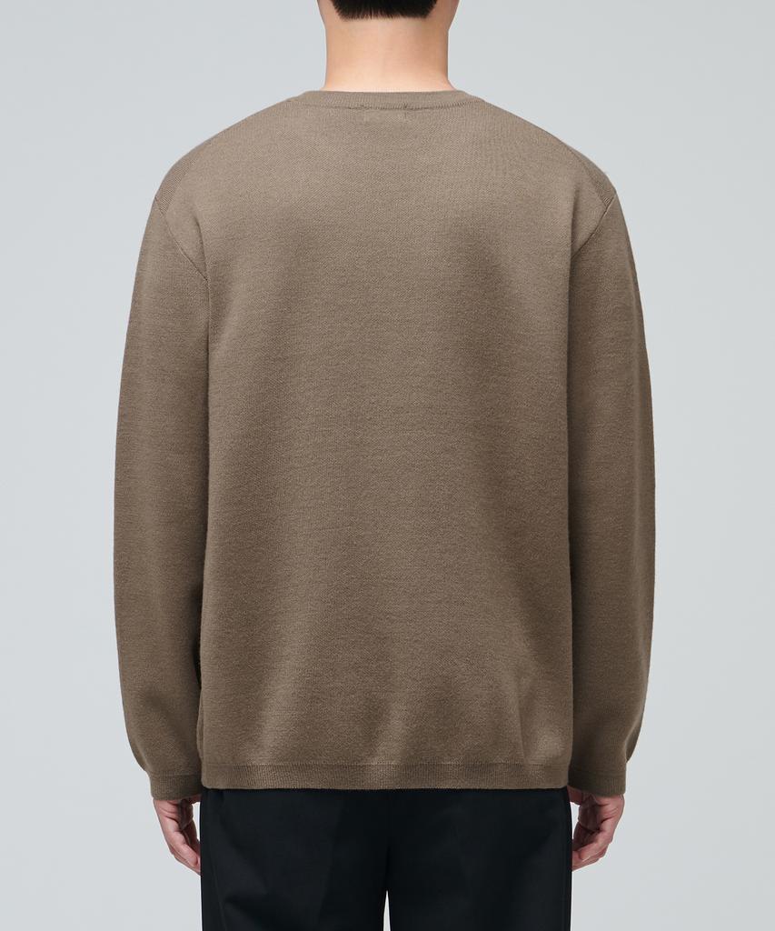 MUSINSA STANDARD Minimal Crew Neck Knit [Mocha]