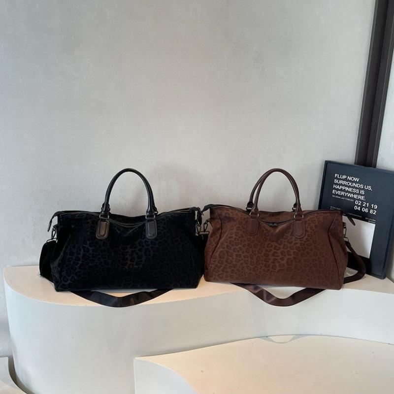 New Leopard Print Tote Bag Travel Bag Large Capacity Sports Fitness Commuter Hand Luggage Bag