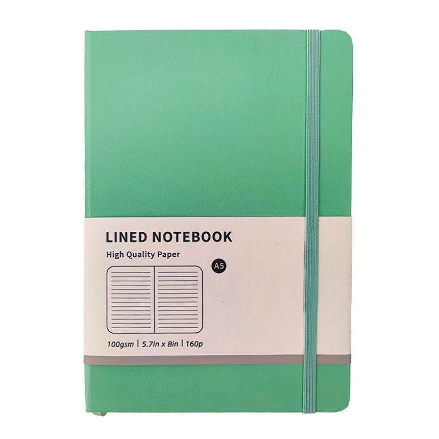 

A5 Macaron Hardcover Elastic Band Notebook Diary Dot Grid Pages трава зеленый