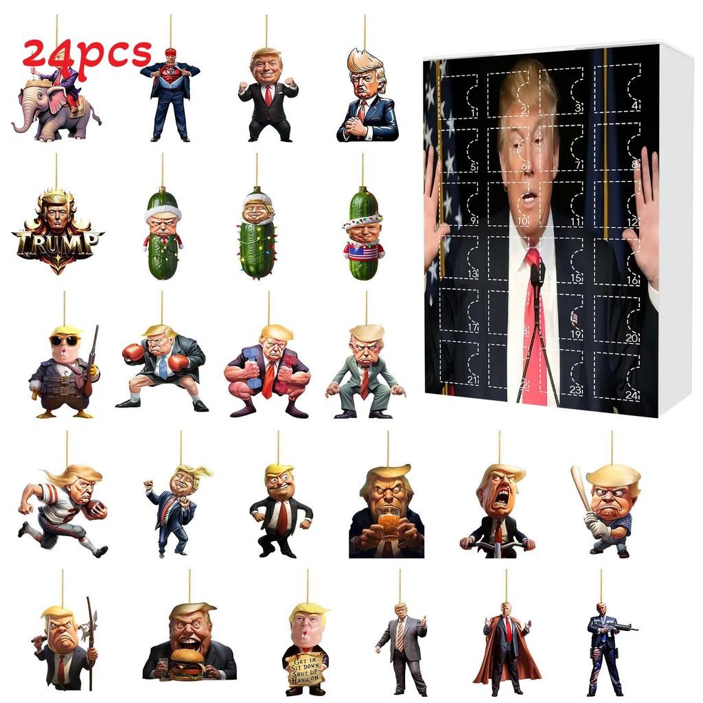 Donald Christmas Trump Blind Box Advent Calendar Pendant 24 Day Xmas Countdown