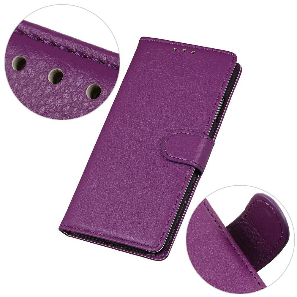 For iPhone 17 Pro Wallet Case PU Leather Phone Cover Litchi Texture