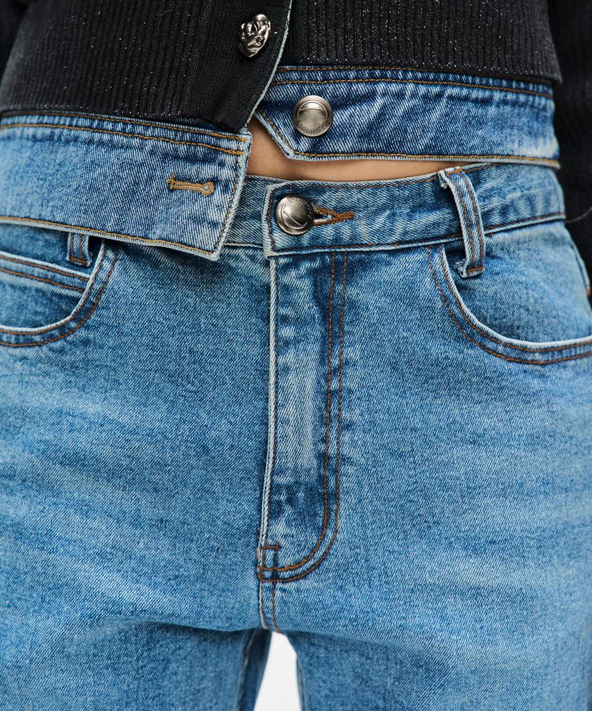 ADSB ANDERSSON BELL New Martina Western Boots Wrinkle Jeans Apa667W(Washed Blue)