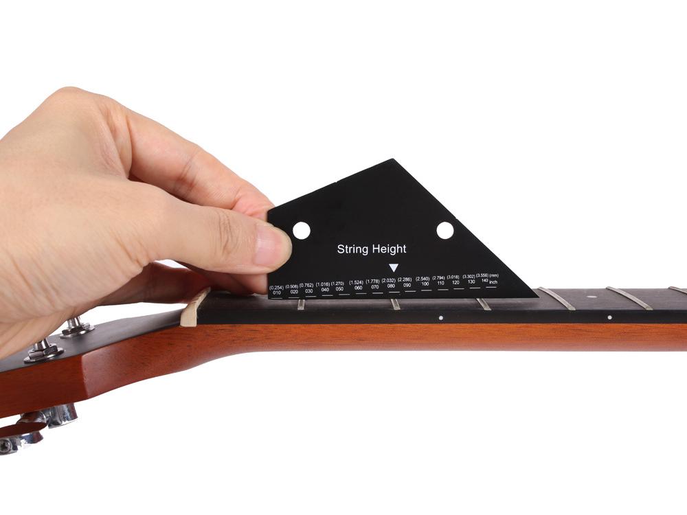 Black Electric Guitar String Height Measuring Ruler