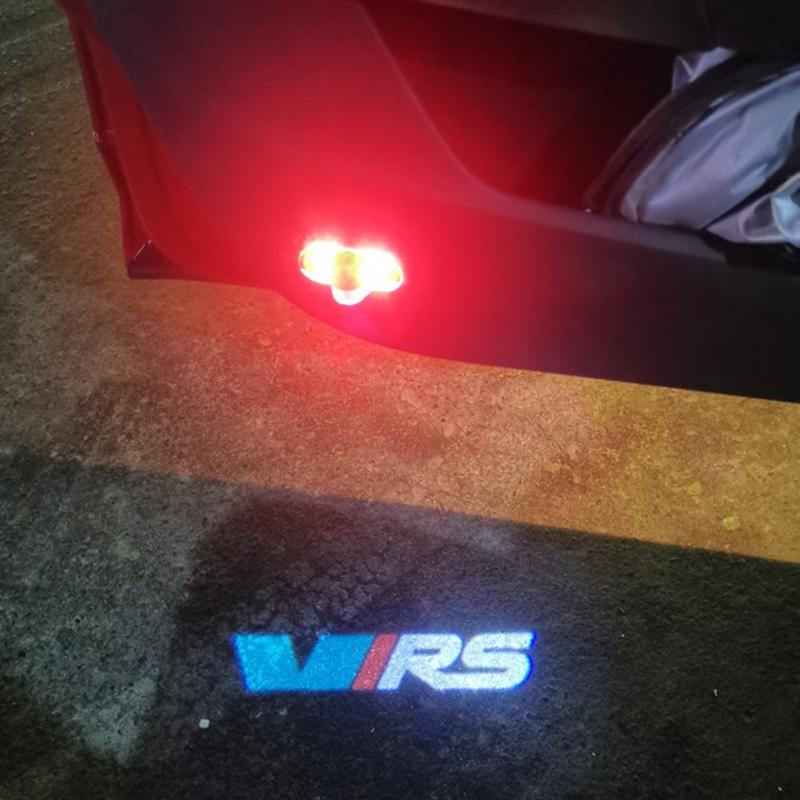 2Pcs LED Car Logo Projector Lamp Door Shadow Lights For Skoda VRS Octavia A5 MKII Hatchback Estate 2005-2008 2009 2020 2011 2012