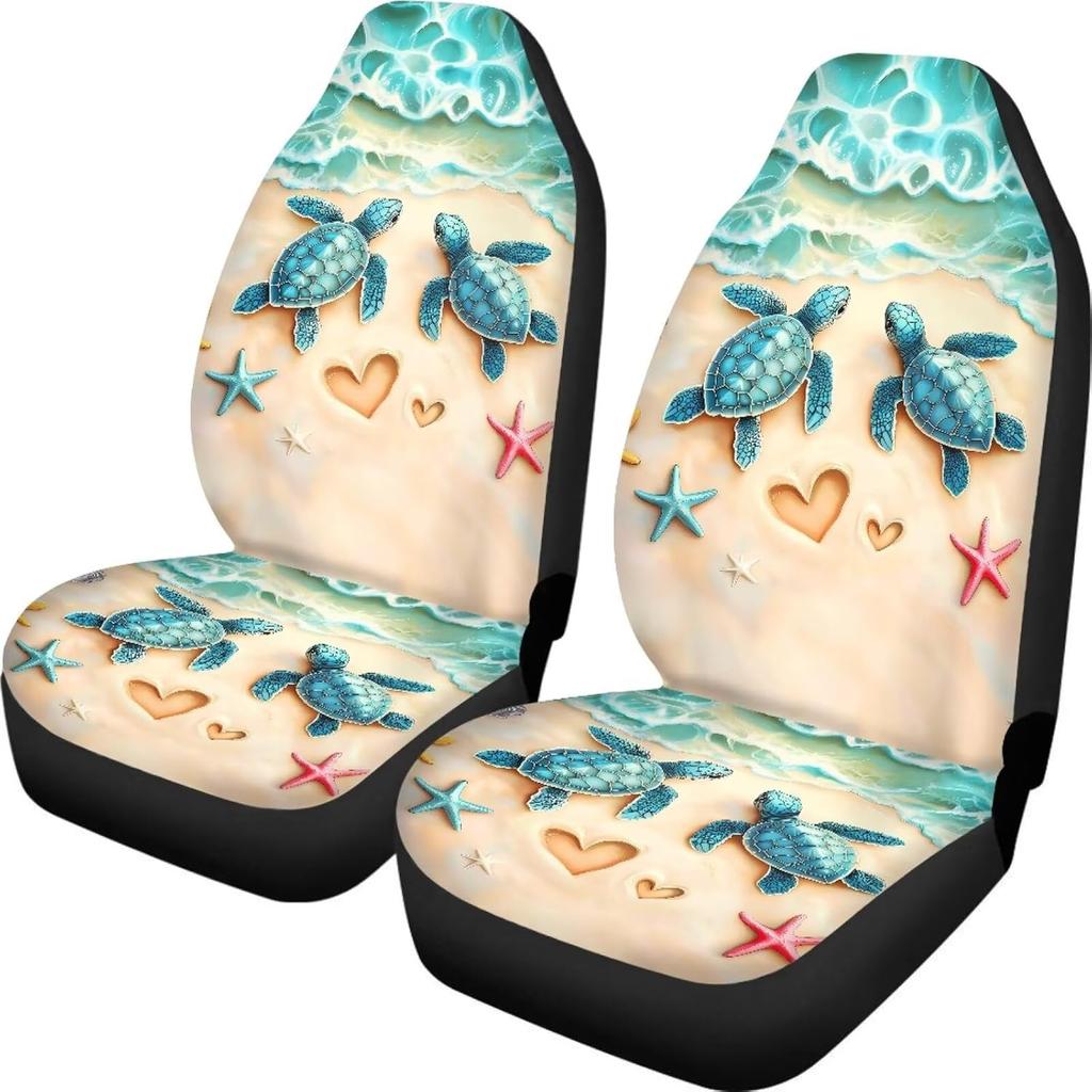 Talayituse Boho Dragonfly Print Car Seat Covers Set of 2, Breathable Front Bucket Seats Protector Auto Interior Accessories Decor Universal for Truck