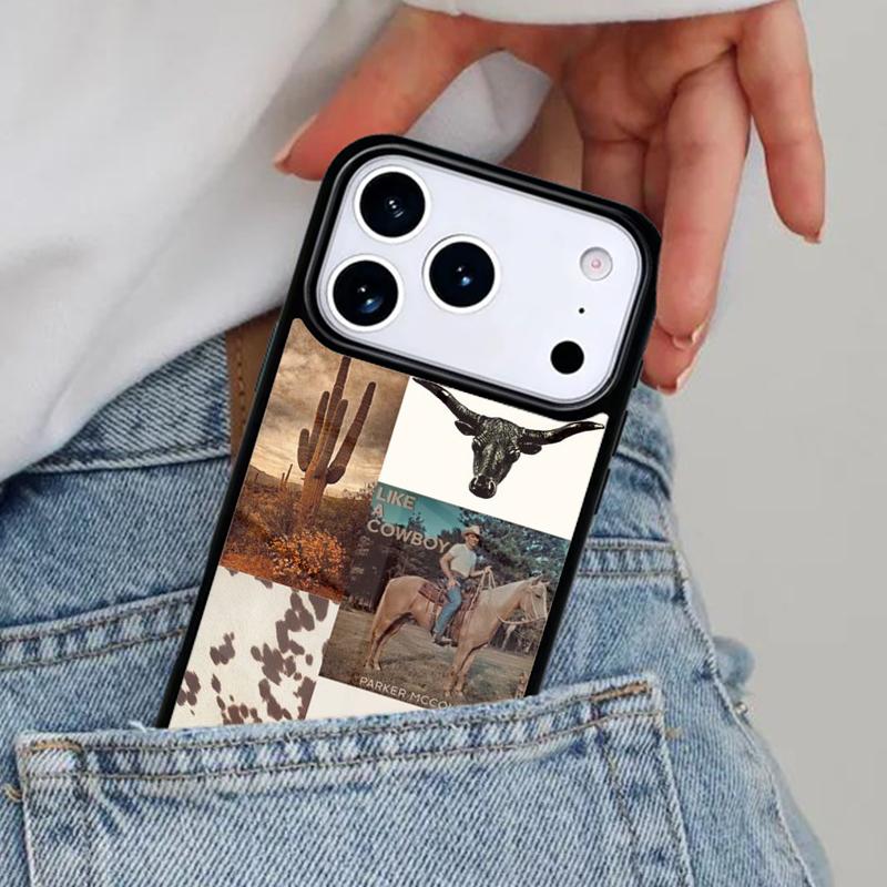 Cowboy Cowgirl Howdy Western Ranch Boho Phone Case for iPhone 16e 15 14 13 12 17 Pro Max Plus Air 17pro Cover Coque