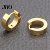 Ear Stud Round Earring Safe Unfading Unisex Stainless Steel Titanium Plated Clip for Shopping Club Daily Wear Hoop