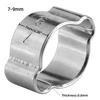 10pcs O Clip Double Ear Hose Clamps Iron Zinc Plated Adjustable Hose Clamps  Hose Fastening