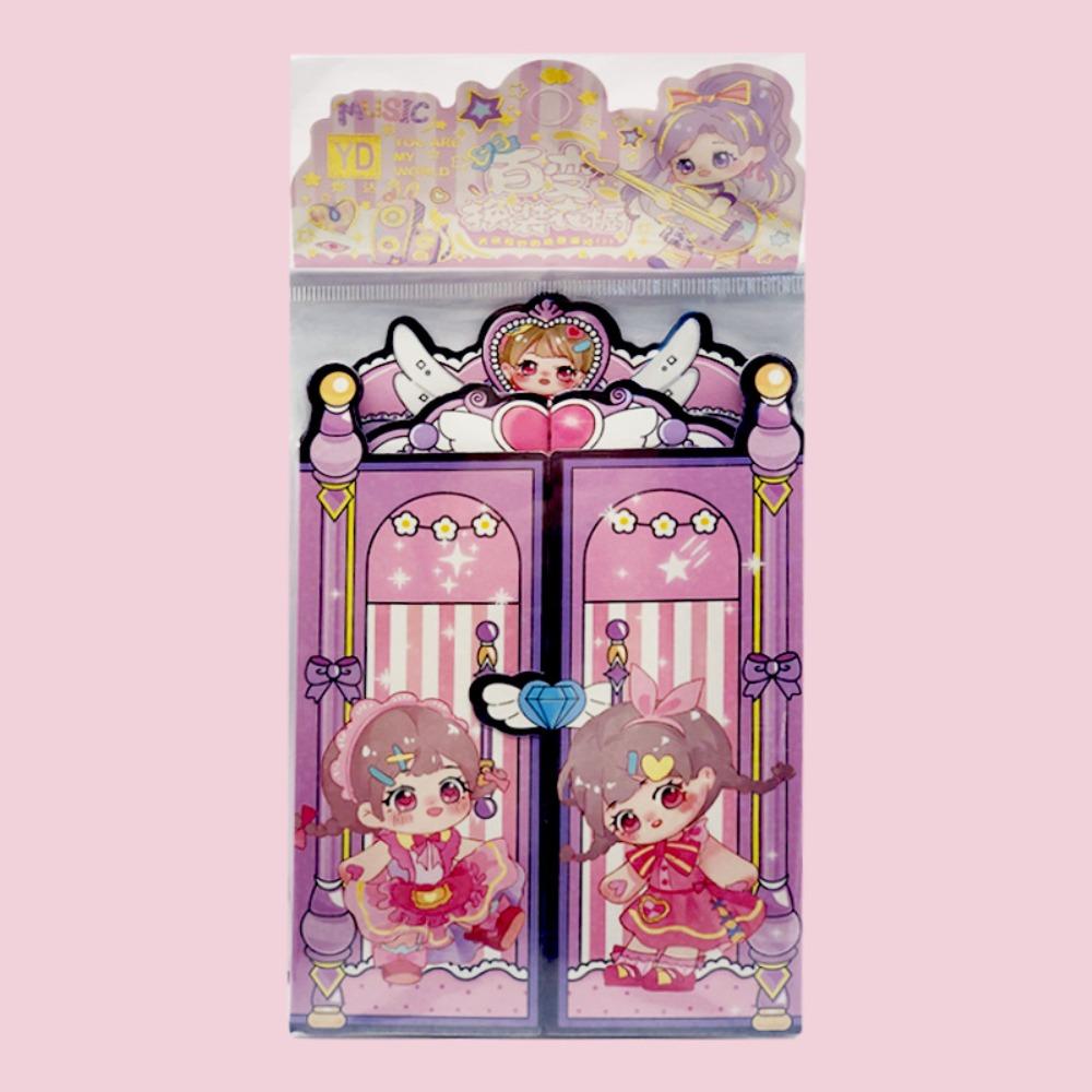 DIY Toy Princess Change Clothes Stickers Quiet Book Busy Book Change Sticker  Children Adult