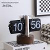 MiaoKe Retro Automatic Walnut Flip Clock: Simple Desktop Decor