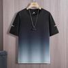 Maglietta Casual Estiva Girocollo Moda Manica Corta Uomo Gradiente Sportiva Pullover T-shirt Top