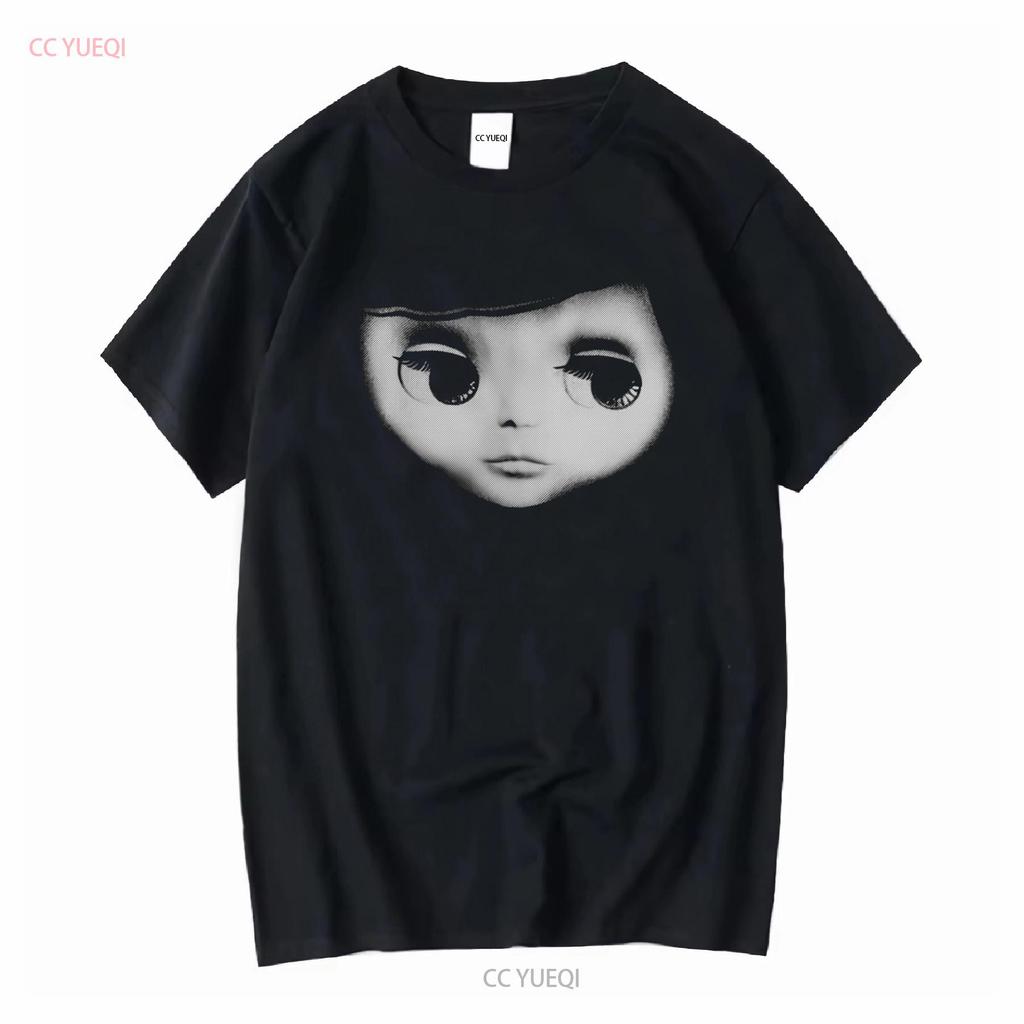 Blythe T-Shirt Puppengesicht Retro Große Augen für Sammler Mod Goth Gothic 60er Jahre Stil Pop Art Blyth 1960er lang- oder kurzärmlig