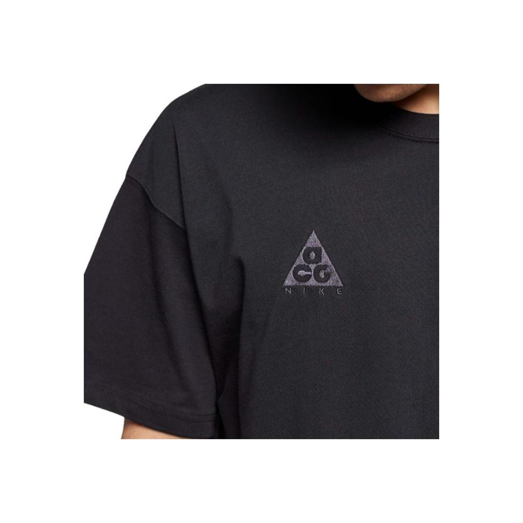 Nike Solid Color Logo Print Crew Neck Fitted Short Sleeve T-Shirt Men Tops Black BQ7343-010