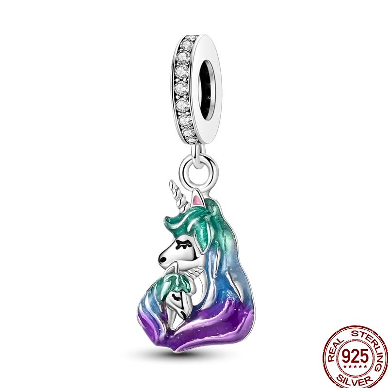 New Copper Black Cat Unicorn Pet Animal Series Beads Suitable For 3Mm Original Bracelet Diy Gift