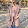 Women's New Arrival Casual Color Single-Breasted Wool Coat for Fall Winter