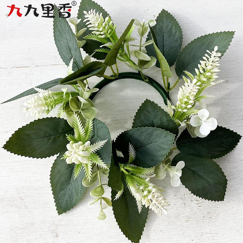 

Венок в стиле американской весны Венок со свечами Венок из эвкалипта Венок из листьев эвкалипта Кокосовый фрукт Обеденный стол Подсвечник Венок