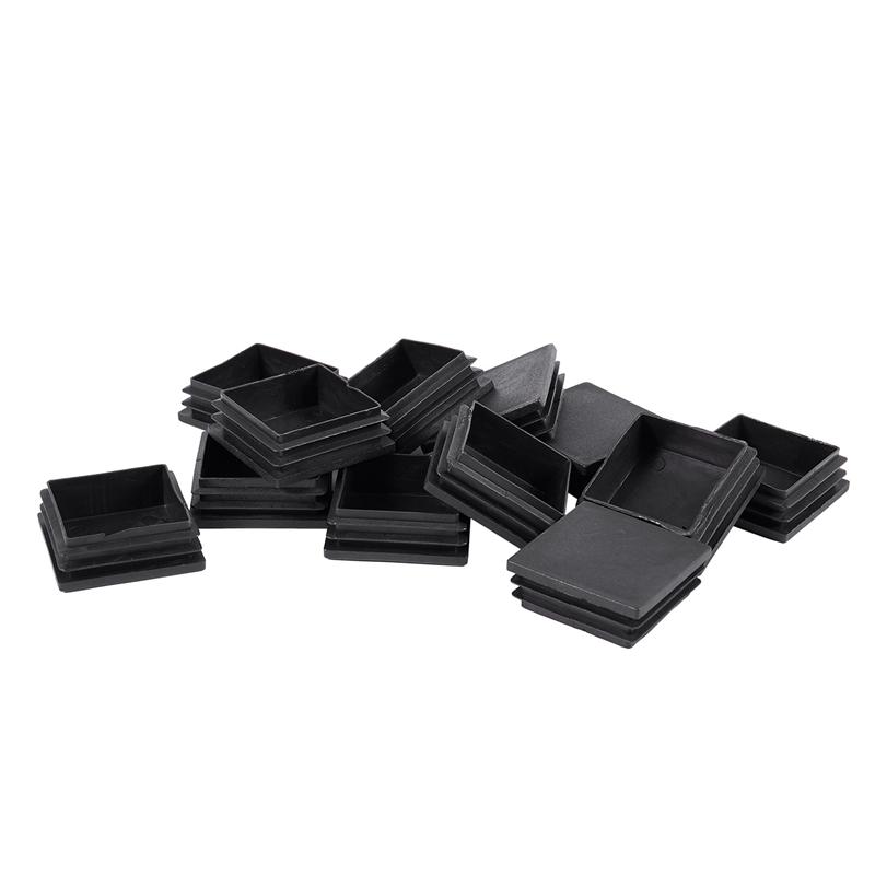 

ABUL-50Mm X 50Mm Plastic Square End Blind Plugs Cap Pipe Inserts 48Pcs чорний