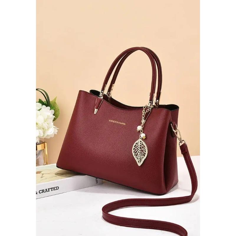 

Red Large Capacity Tote Shoulder Crossbody Top Handle Bag Women 2026 Wedding Bridal Fashi Trendy Handbag винный