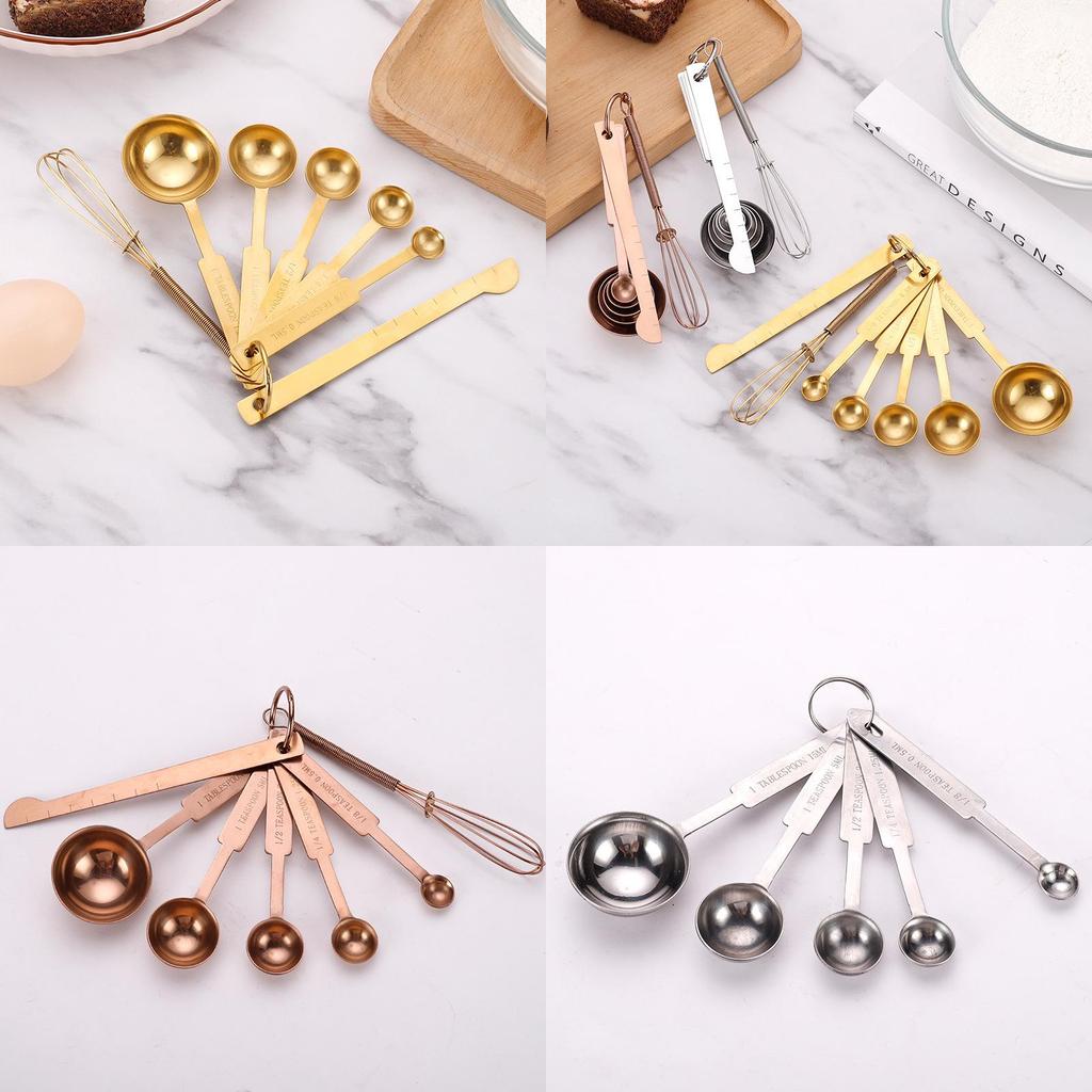 Chic And Modern Stainless Steel Measuring Spoon Set For Culinary And Baking Enthusiasts