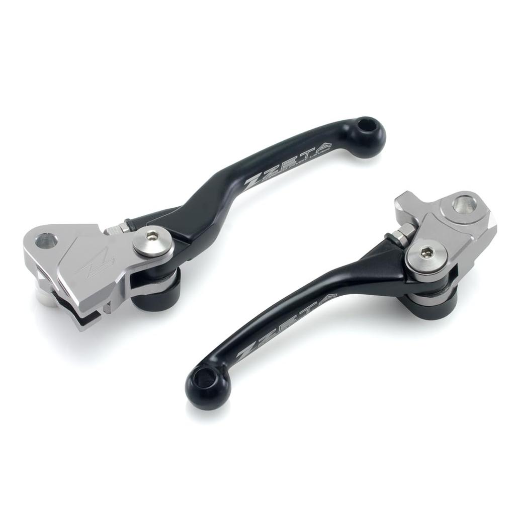 ZETA RACING Pivot Lever Set FP Black Forward Folding Lever Position Stepless Adjustment Forged Aluminum Alloy Dirt Freak F5052 for YZ250X 3-Finger