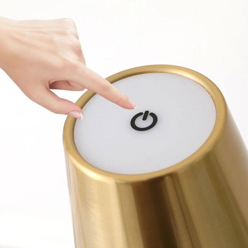 Retro LED Lamp Touch Three-Color Temperature USB Rechargeable Decorative Table Lamp for Bar Restaurant Bedroom Living R