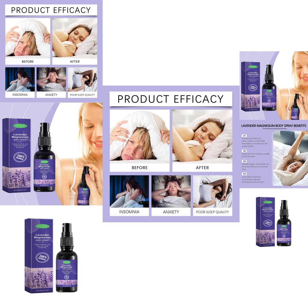 Ouhoe Lavender Sleep Spray For Relaxation And Comforting Atmosphere 30ml Ideal For Stress Relief