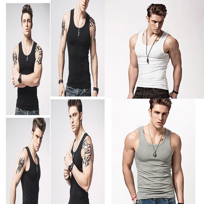 Premium Quality Mens Sleeveless Tank Top Sportwear T-shirts Vest Undershirts